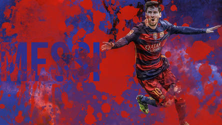 Messi Paint Splatter