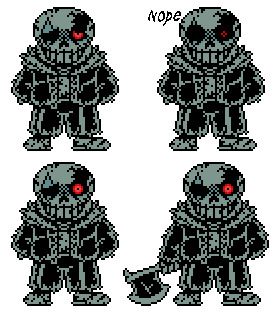 Au Pixel art(horrortale sans)