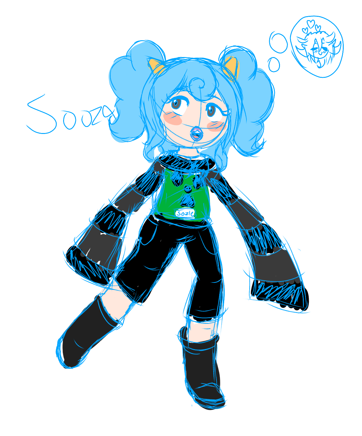 doodled sooza in a outfit i bought by GalaxieMadchen on DeviantArt