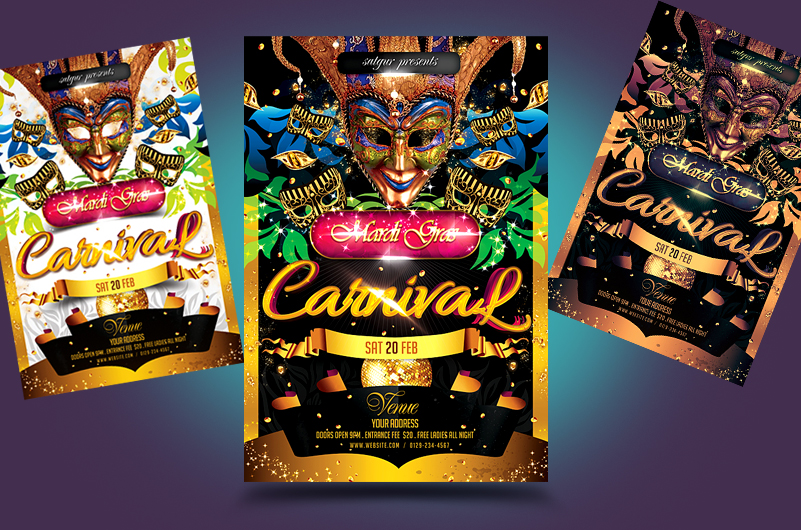 Mardi Gras Carnival Flyer