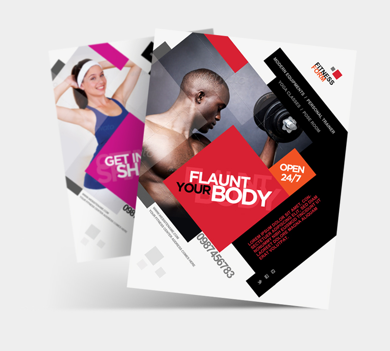 Fitness-Gym Business Promotion Flyer