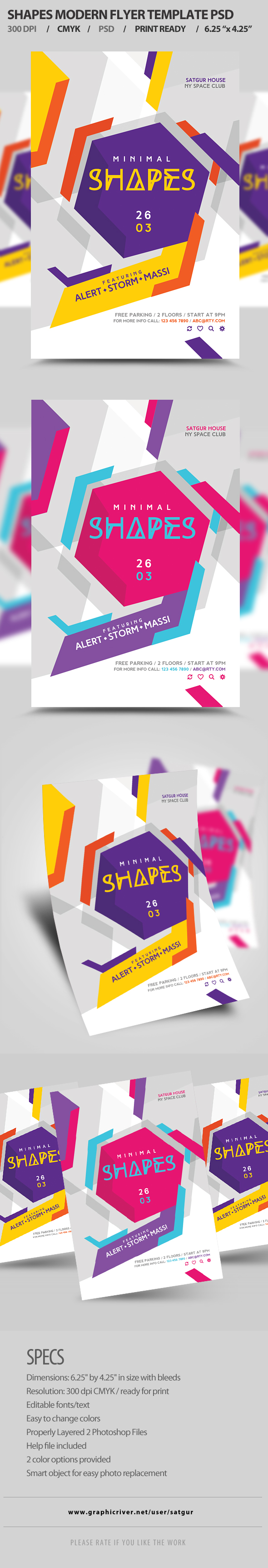 Shapes Modern Party Flyer