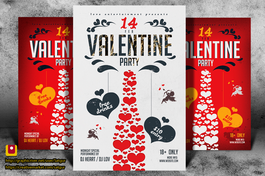 Valentine's Day Party Flyer