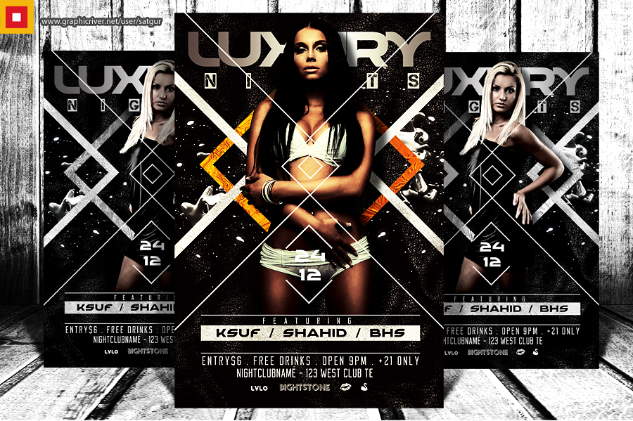 Luxury Nights Party Flyer