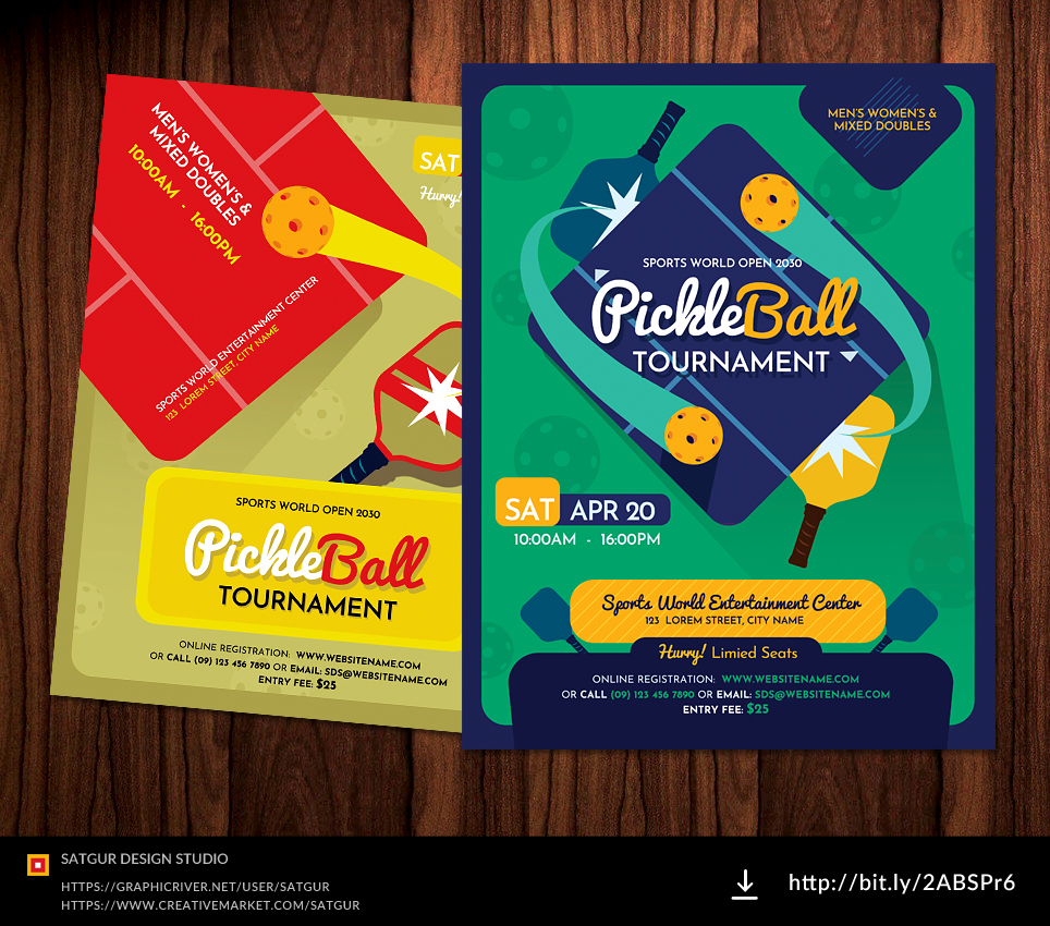 Pickleball Flyer Template By Satgur On Deviantart