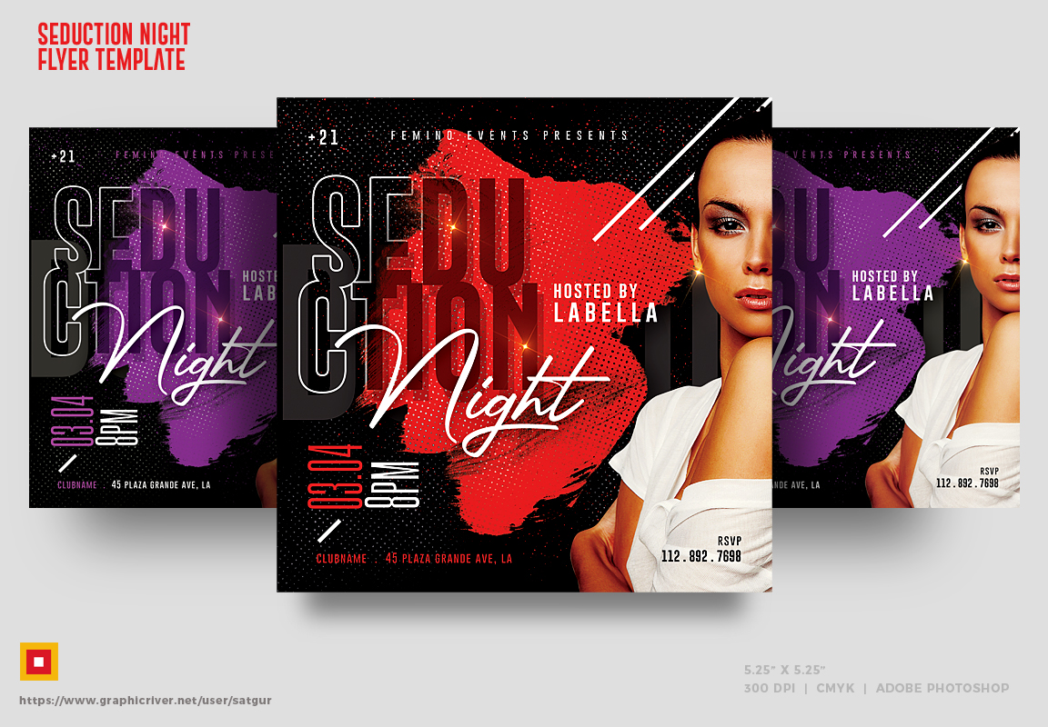 Seduction Night Flyer Template