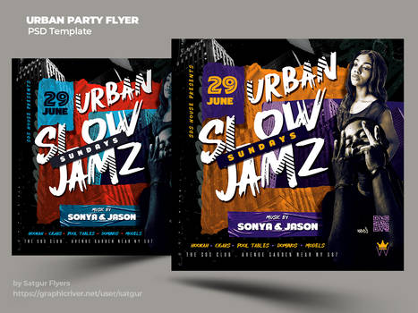 Urban Party Flyer Template PSD