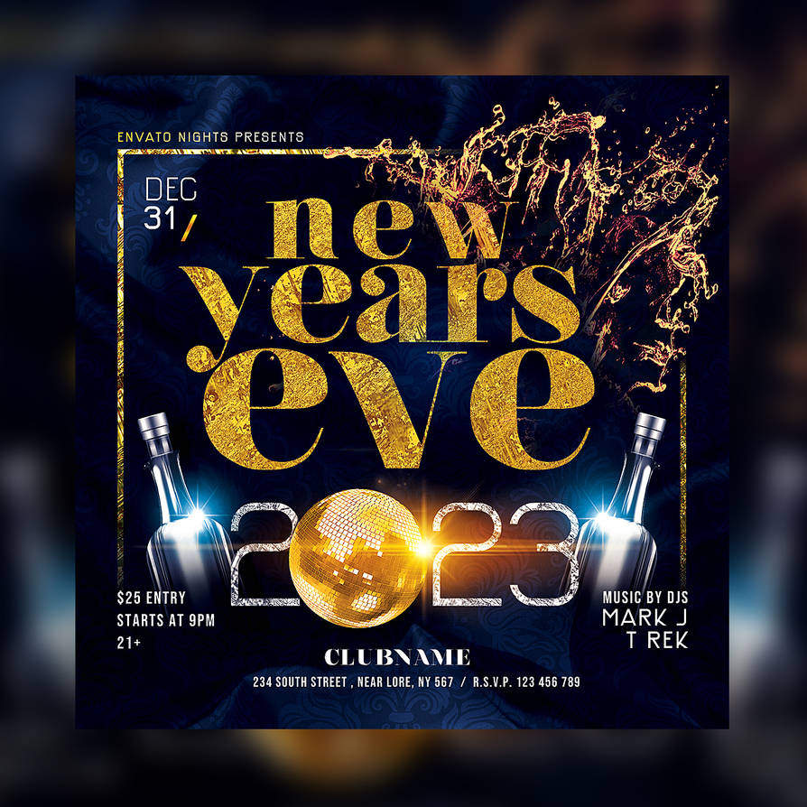 New Year Eve Flyer Template by satgur on DeviantArt