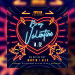 Neon Valentines Day Party Flyer Template by satgur