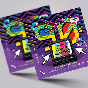 90s Party Flyer Template