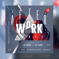 After Work Party Flyer Template PSD