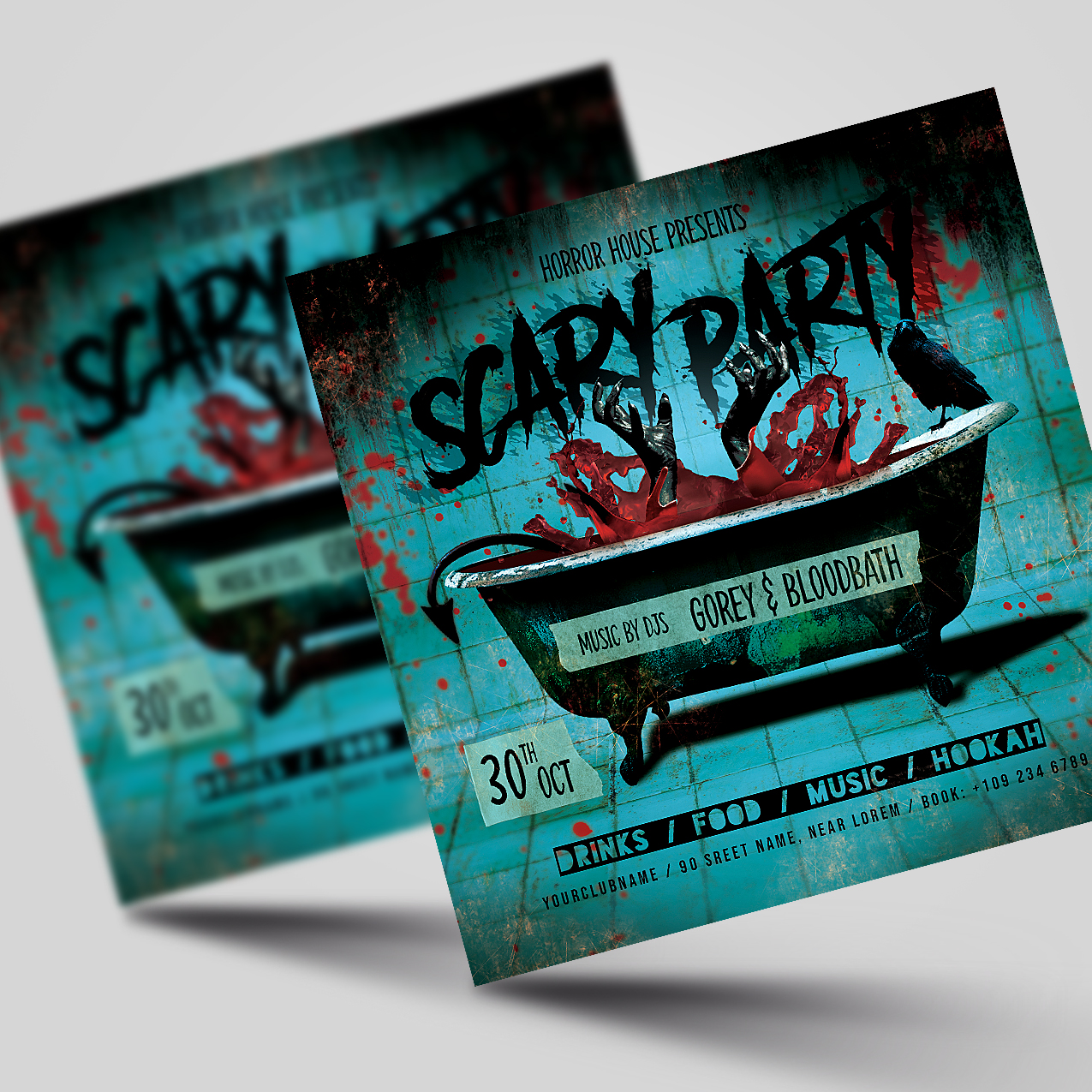 Halloween Party Flyer Template by satgur on DeviantArt