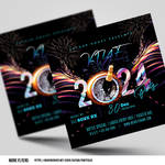 New Year Party Flyer Template PSD by satgur