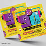80s 90s Retro Party Flyer Template - PSD