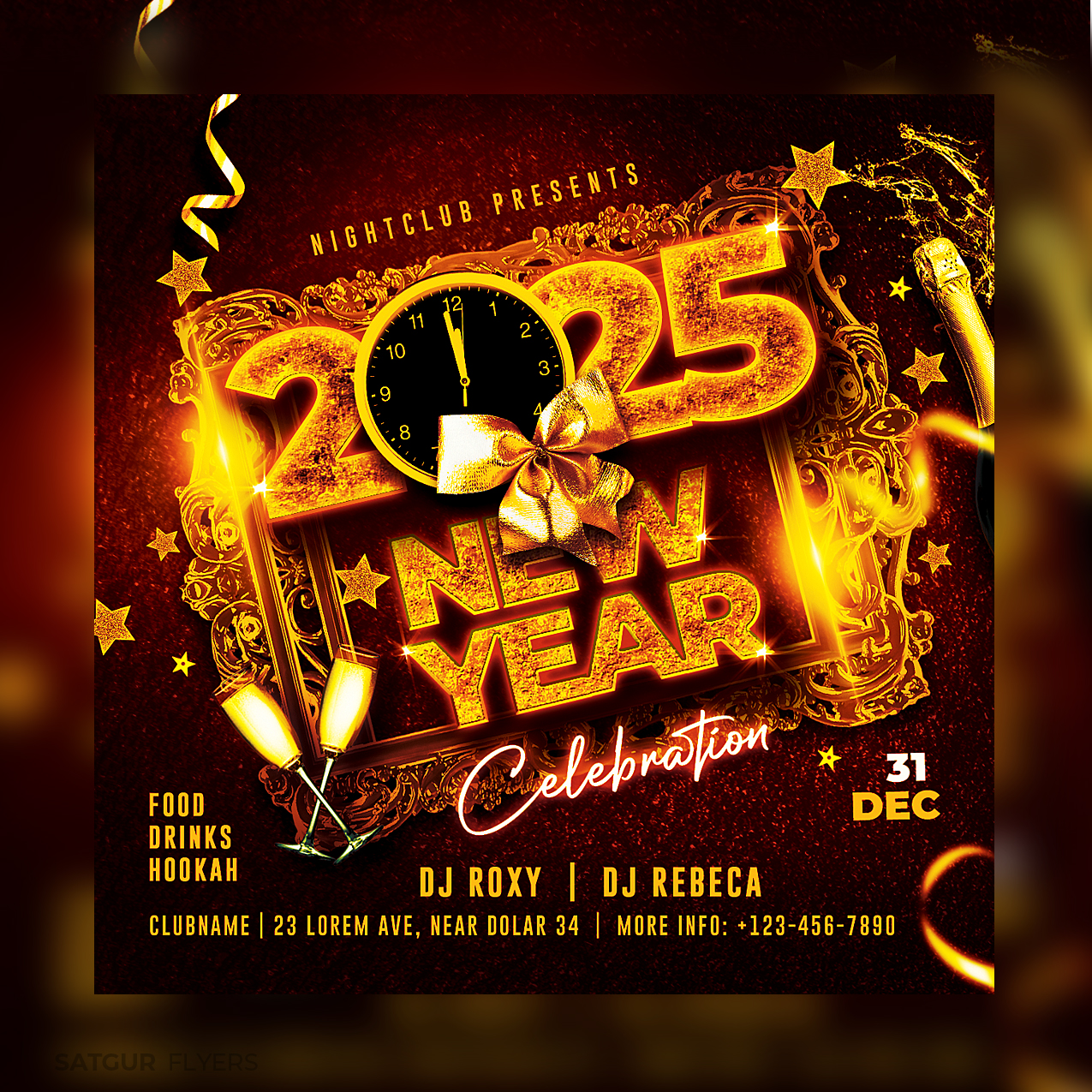 New Year Party Flyer Template