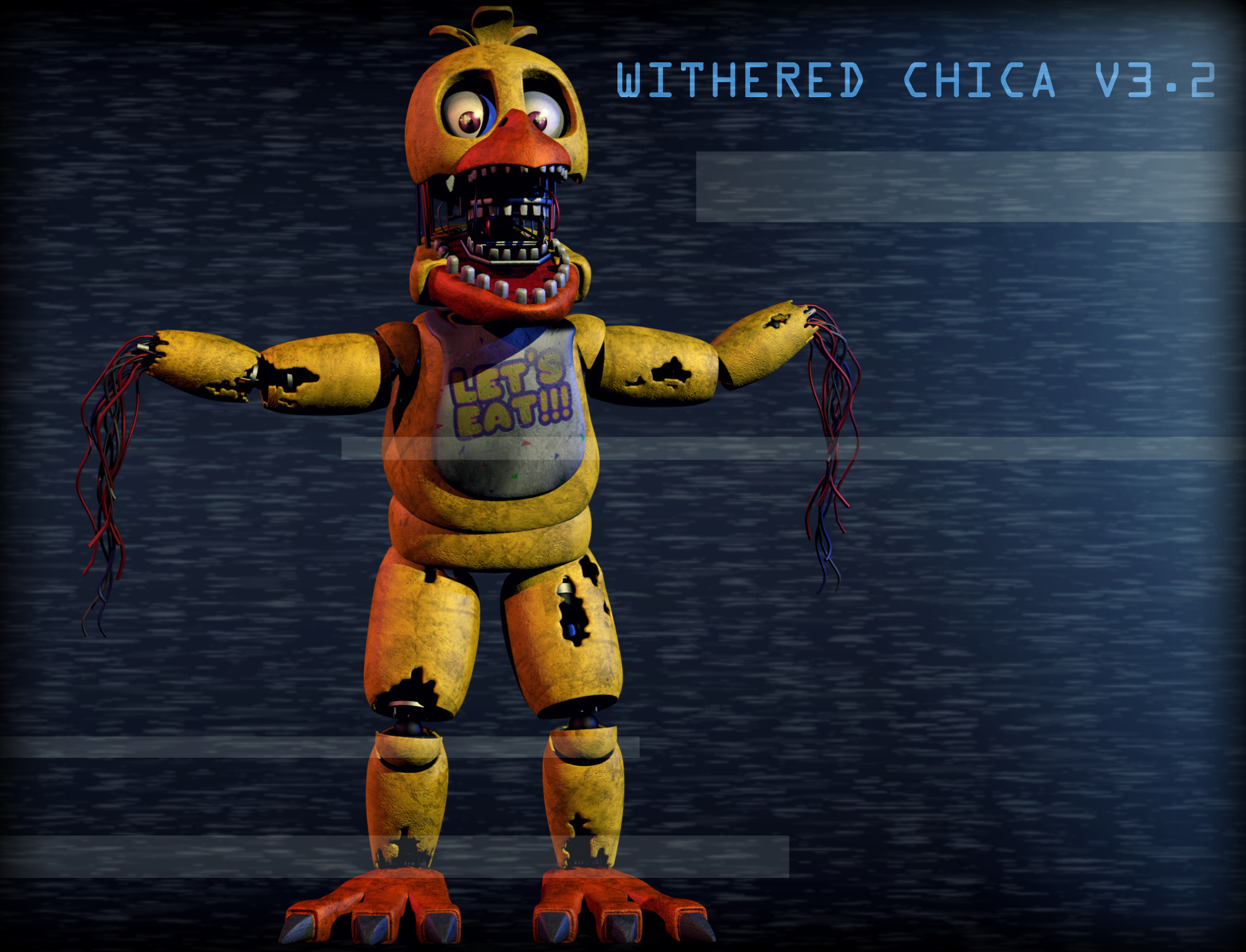 fixed withered chica v3 by 365Speedbonnie on DeviantArt