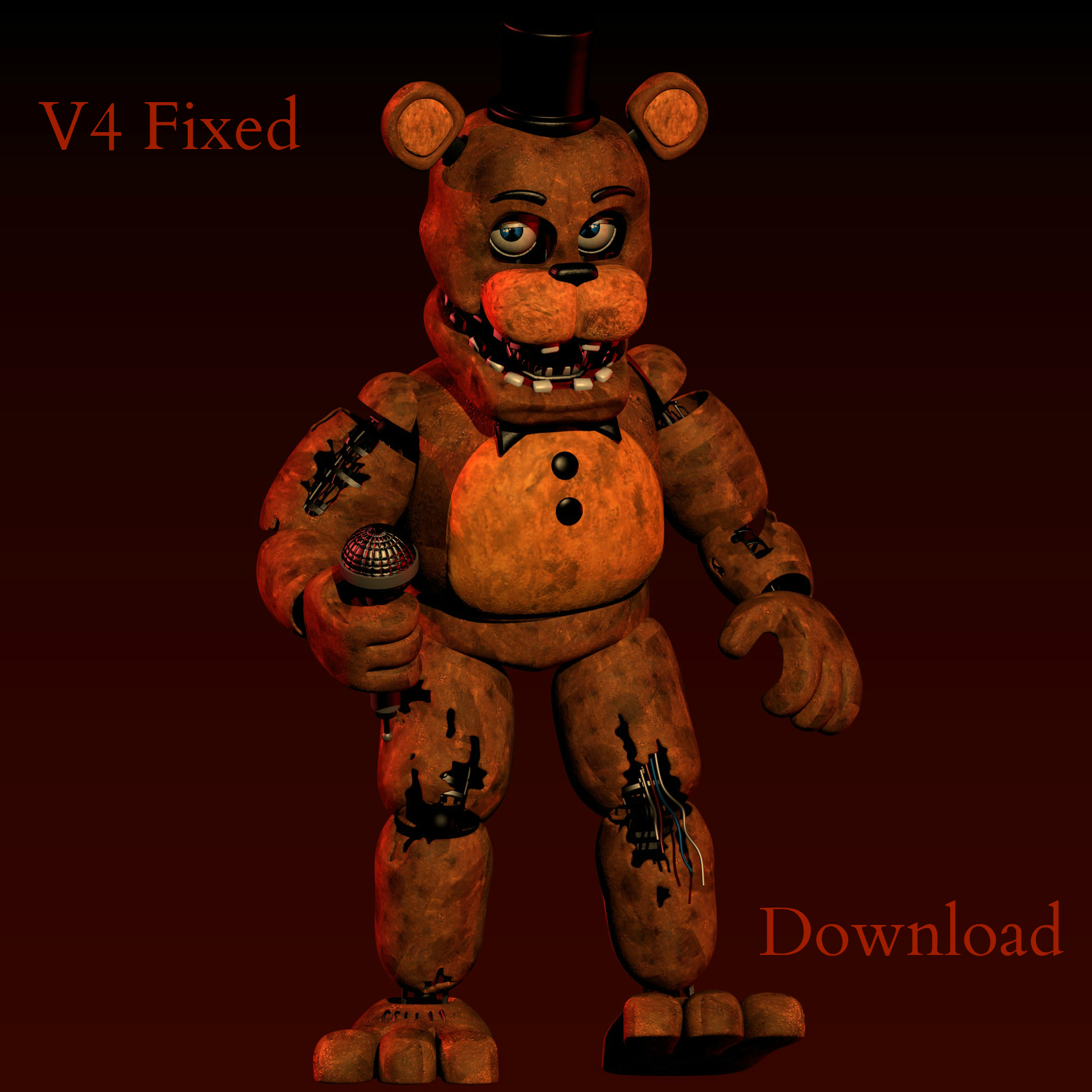 Fixed Withered Freddy, My own Custom Animatronic and inky designs/Edits