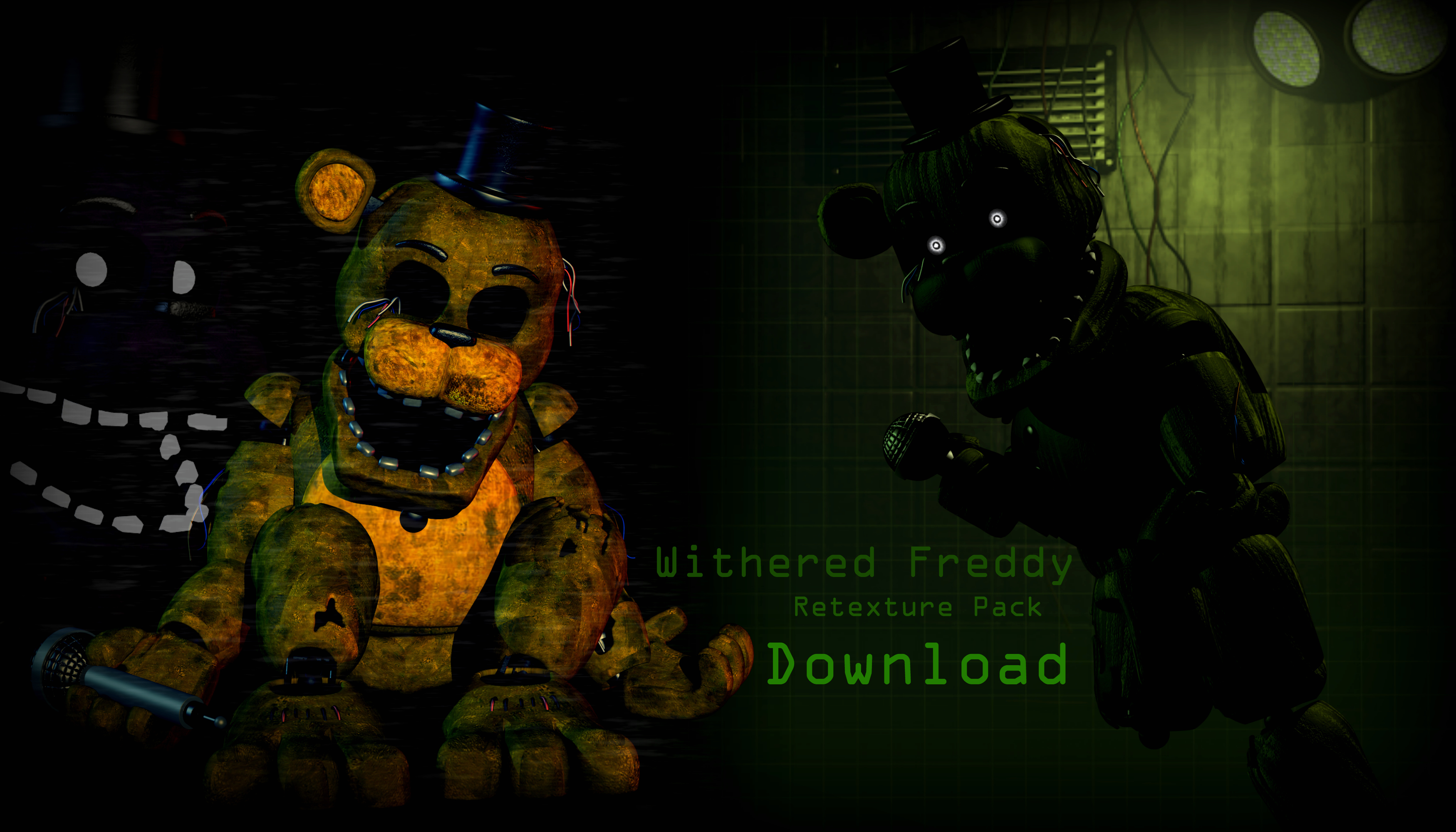 Fnaf2 Toy & withered Freddy reverse textures Chrome Theme - ThemeBeta
