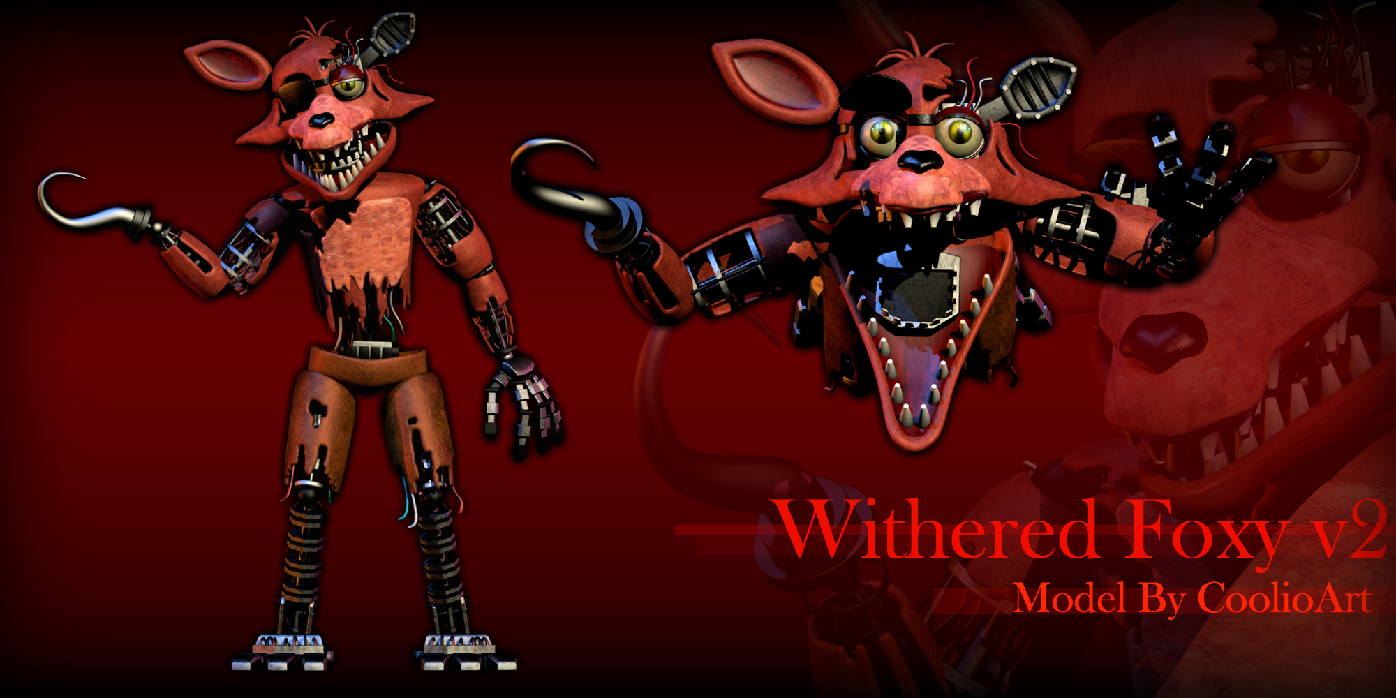 Withered Foxy by Coolioart - Download Free 3D model by GeJato (@GeJato)  [f82deed]