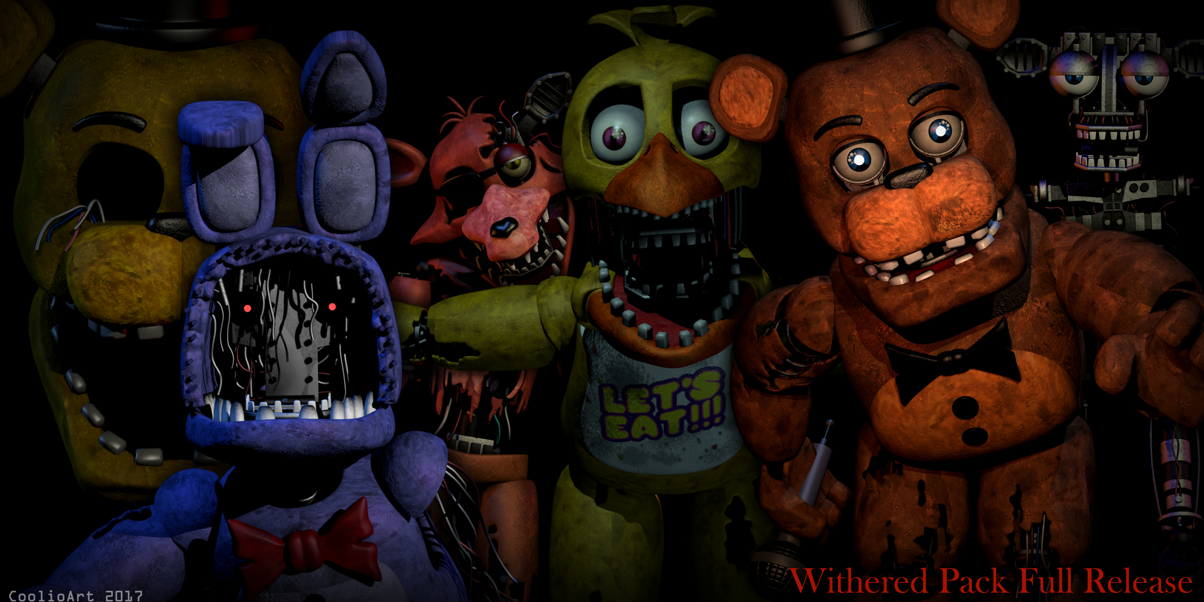 Fnaf 2 Withered Animatronics [FIXED DOWNLOAD PACK] by CoolioArt on  DeviantArt