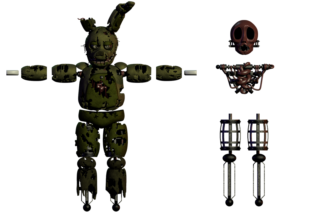 Springtrap v2 W.I.P + Bare Endo by CoolioArt on DeviantArt