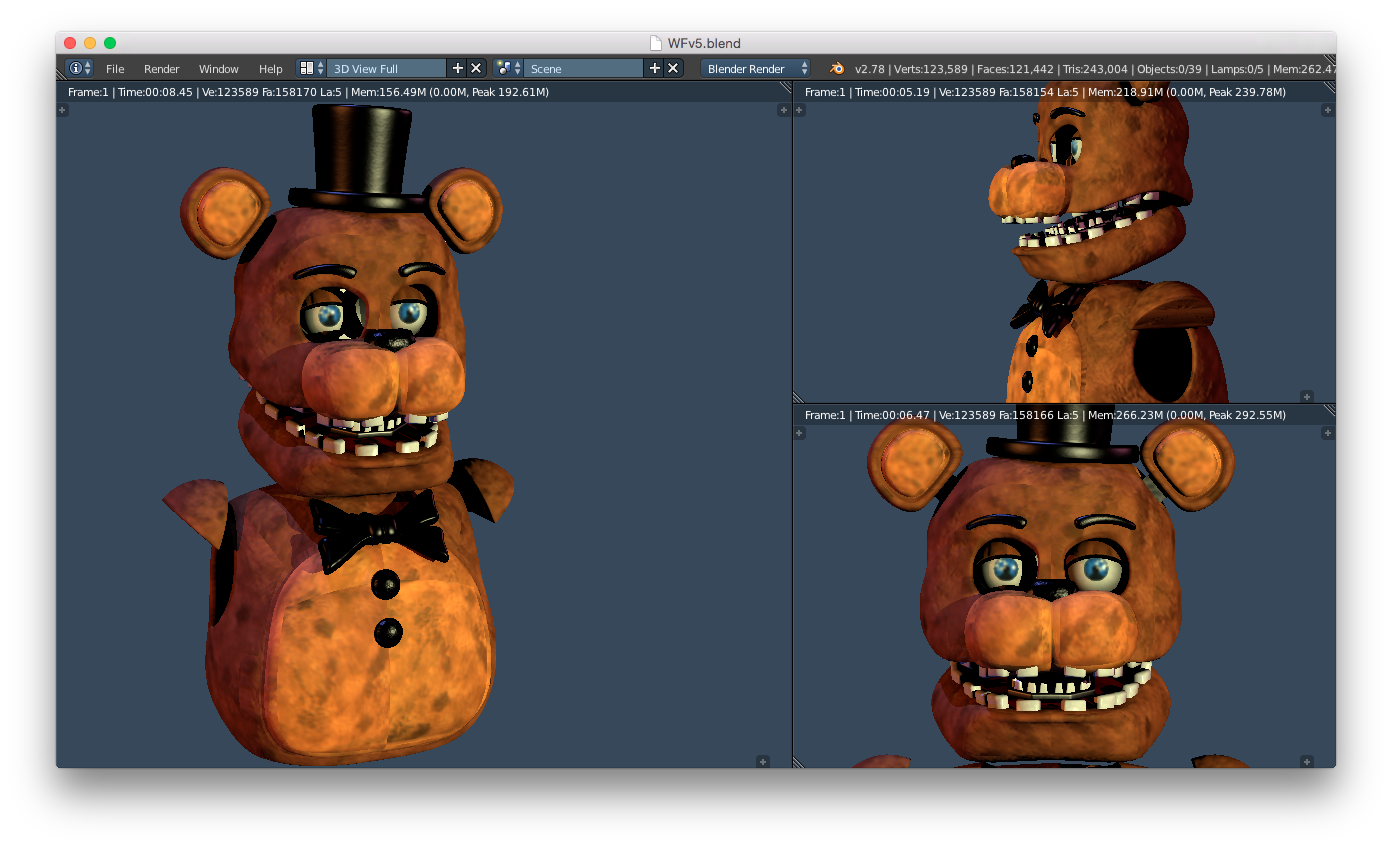 Withered freddy v5 head W.I.P 3