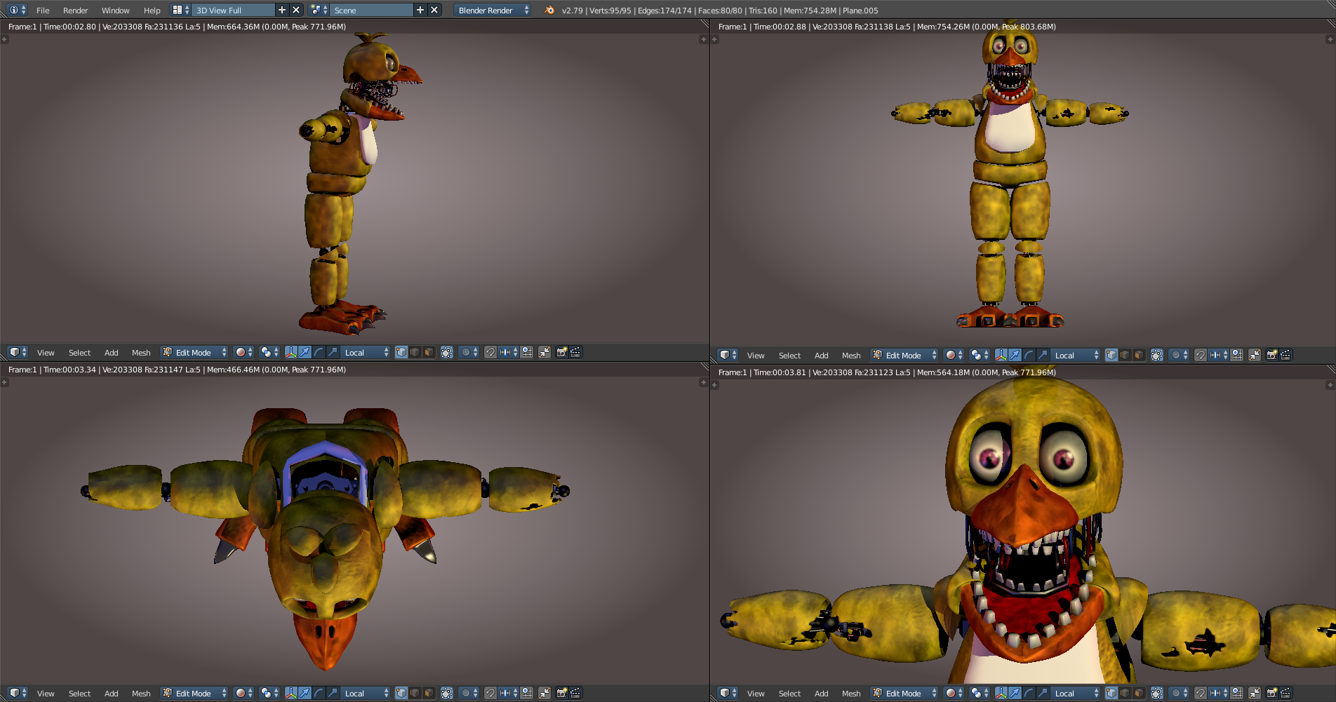 fixed withered chica v3 by 365Speedbonnie on DeviantArt