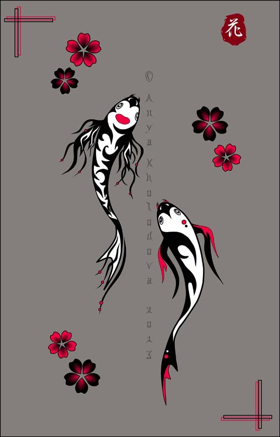 Black Sakura Koi