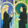 Snape and Malfoy - Mucha style