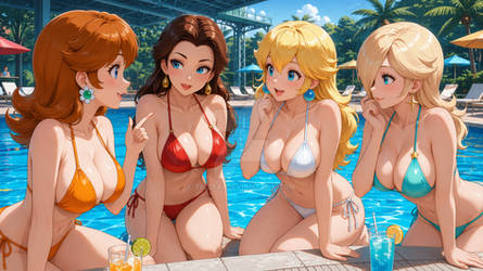 Four Wives Enjoying Their Summer Date