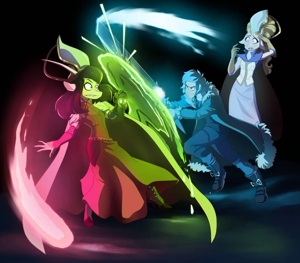 Magic FIGHT (part two!) Commission by PhoxnSparky on DeviantArt
