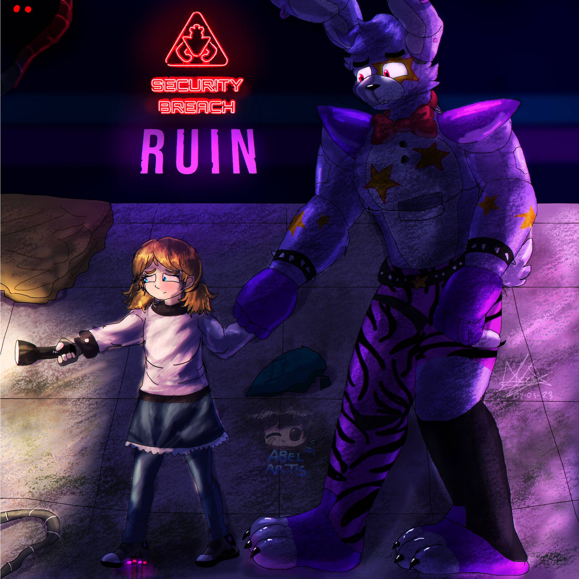 FNaF SB Ruin Glamrock Bonnie by aleskywalker20 on DeviantArt