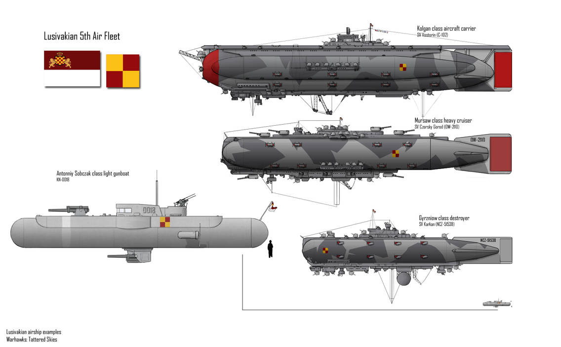 Warhawks- Lusivakian Airships by Csp499