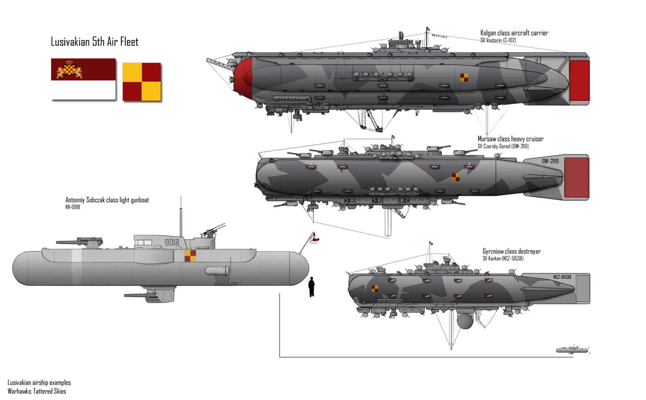 Warhawks- Lusivakian Airships by Csp499
