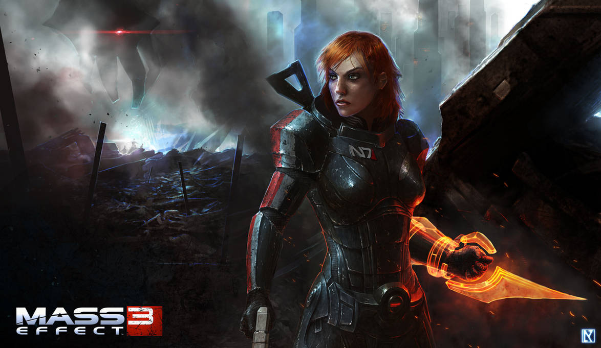 Mass Effect 3: Commander Shepard Promotional Art by NicholasKay on ...