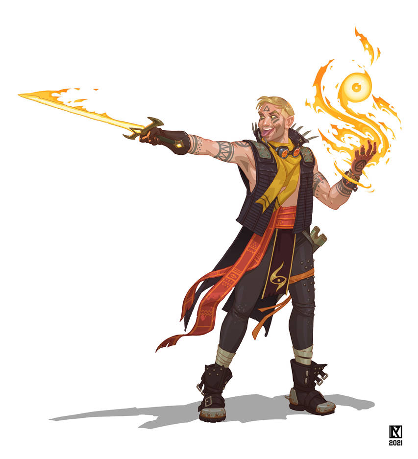 Riot UA Team DnD Character: Pyromancer by NicholasKay on DeviantArt