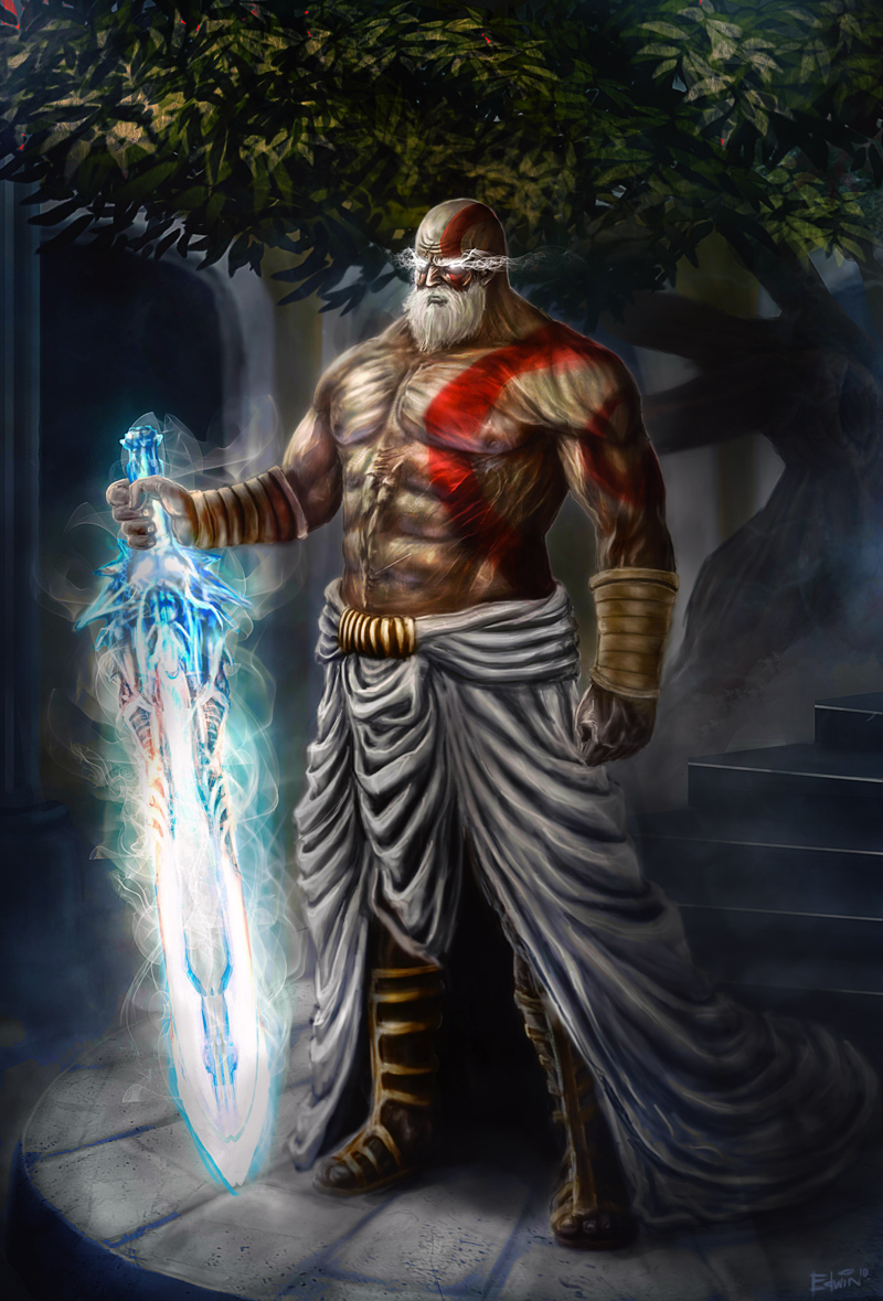 Old Kratos the God of Gods by Lituzen05 on DeviantArt