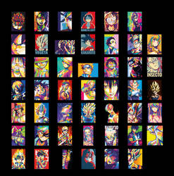 47 Pack Vitrales Anime PNG