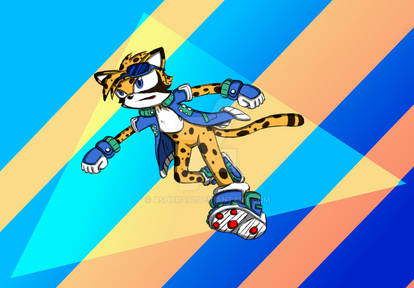 Tempo the Cheetah-Sonic OC