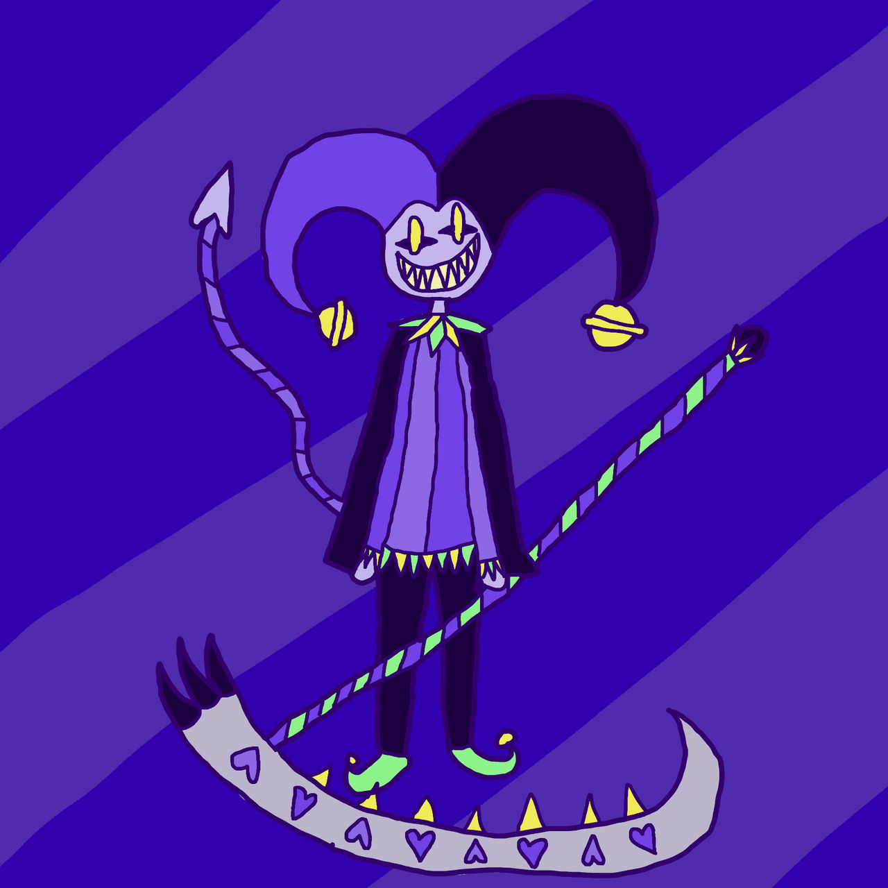 A Stylised version of Jevil by Etholing on DeviantArt