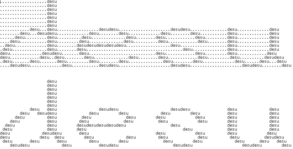 ASCII desu - lowercase