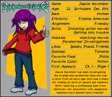 Character Profiles S2 - Jaquie November