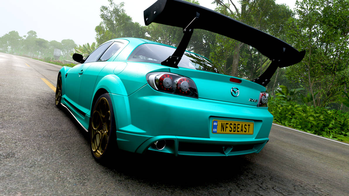 Aqua Mazda RX-8 rear view by Soultaker4433 on DeviantArt