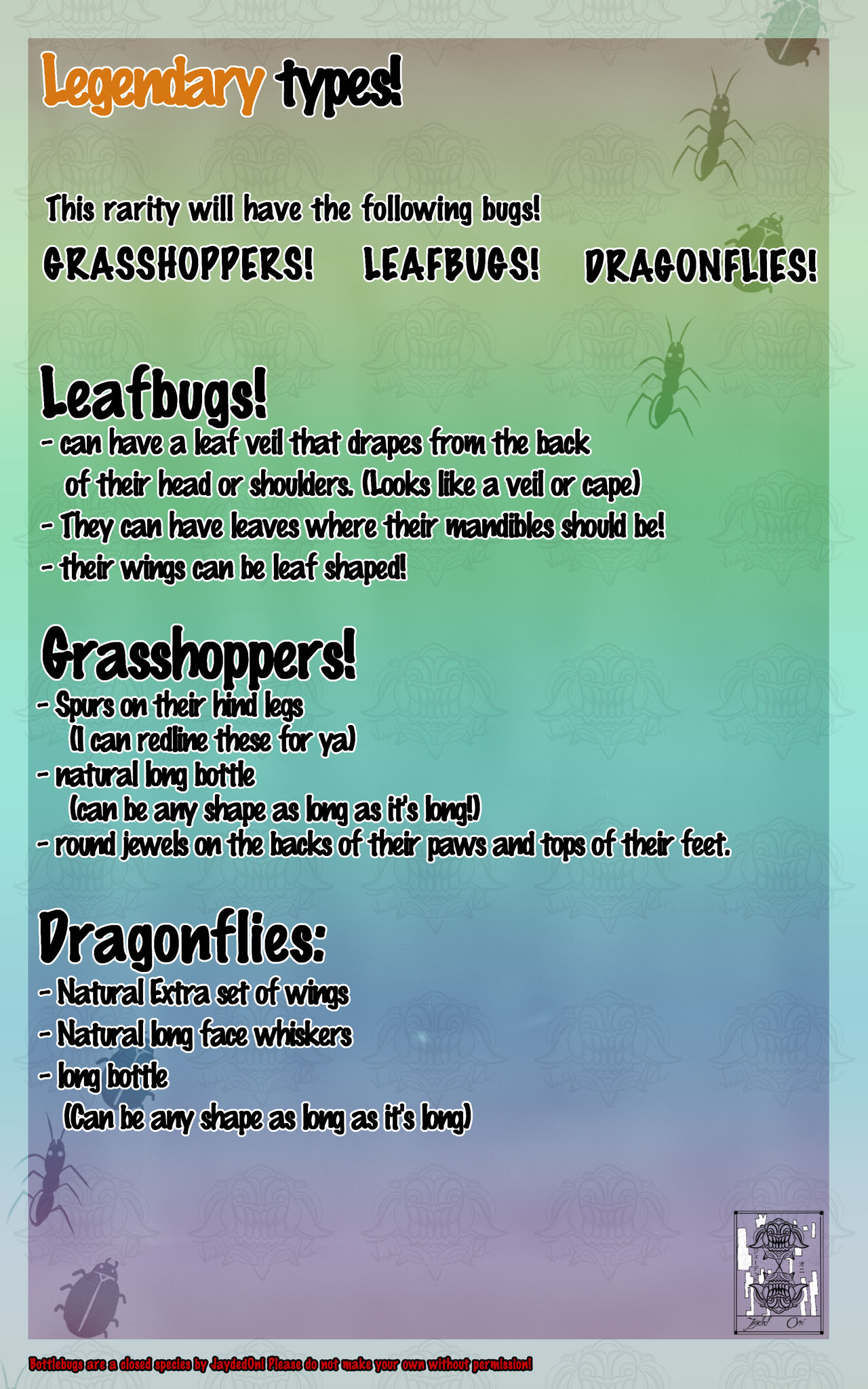 05 Legendary Bugs! by Jayded-Oni on DeviantArt