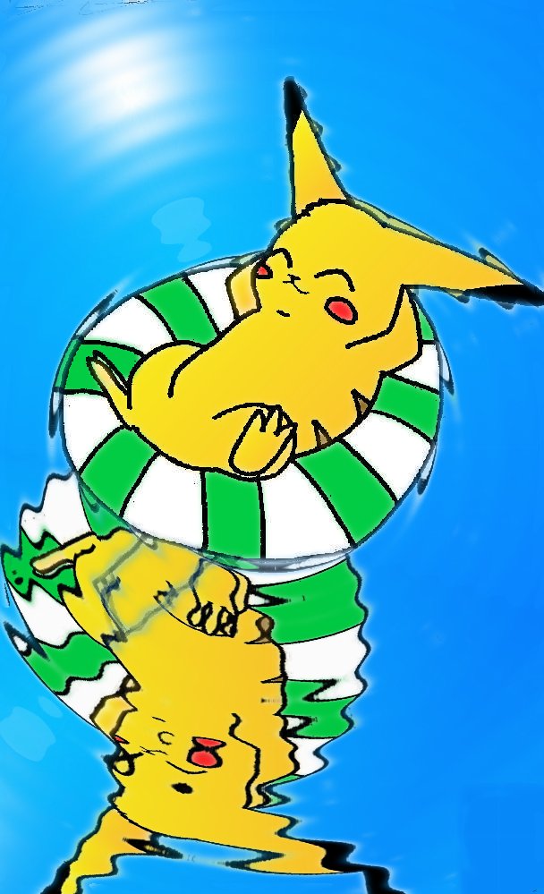 Pikachu Sun tanning