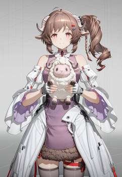 Sheep Ardelia holding a sheep!