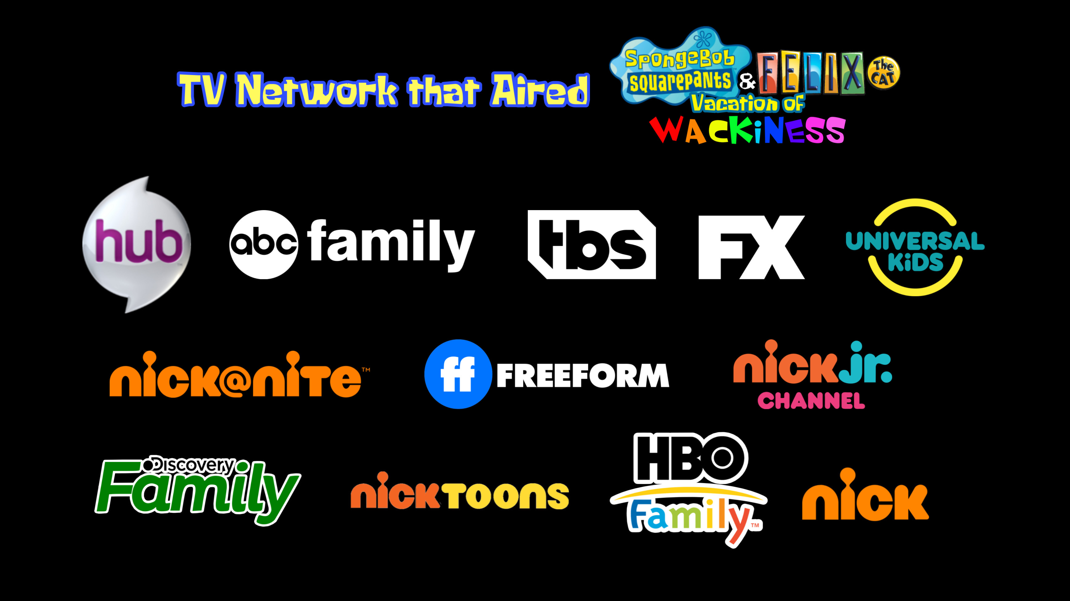 TV Networks that Aired SBFTC: VOW by Squarepant2395 on DeviantArt