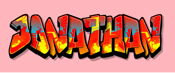 Jonathan Exploding Name Jonathan's Name in Graffiti Letters by JojoBunny13 on DeviantArt