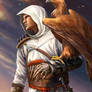 Altair portrait with golden eagle