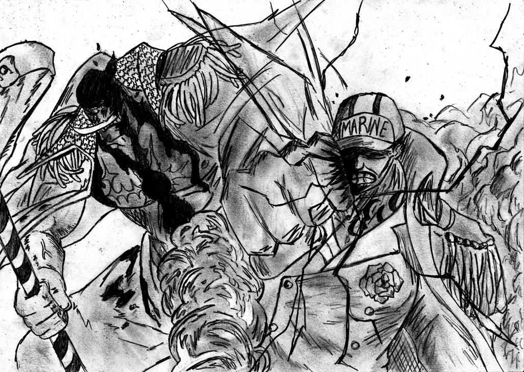 Whitebeard vs Akainu by Zerroxel on DeviantArt
